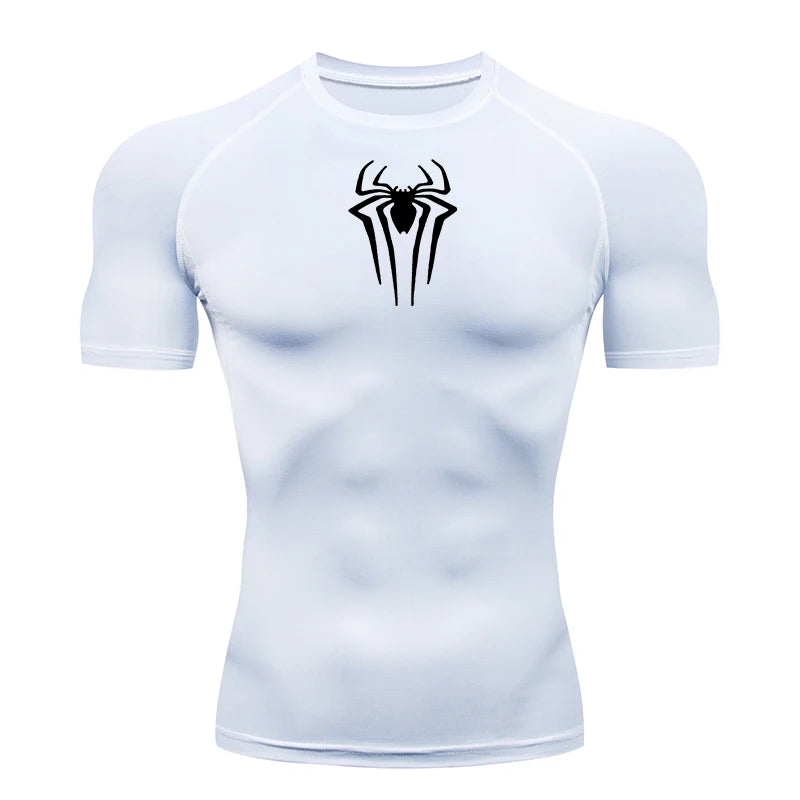 Stretch knit spider tank top for men, second-skin fit — Vagabane Arachnito