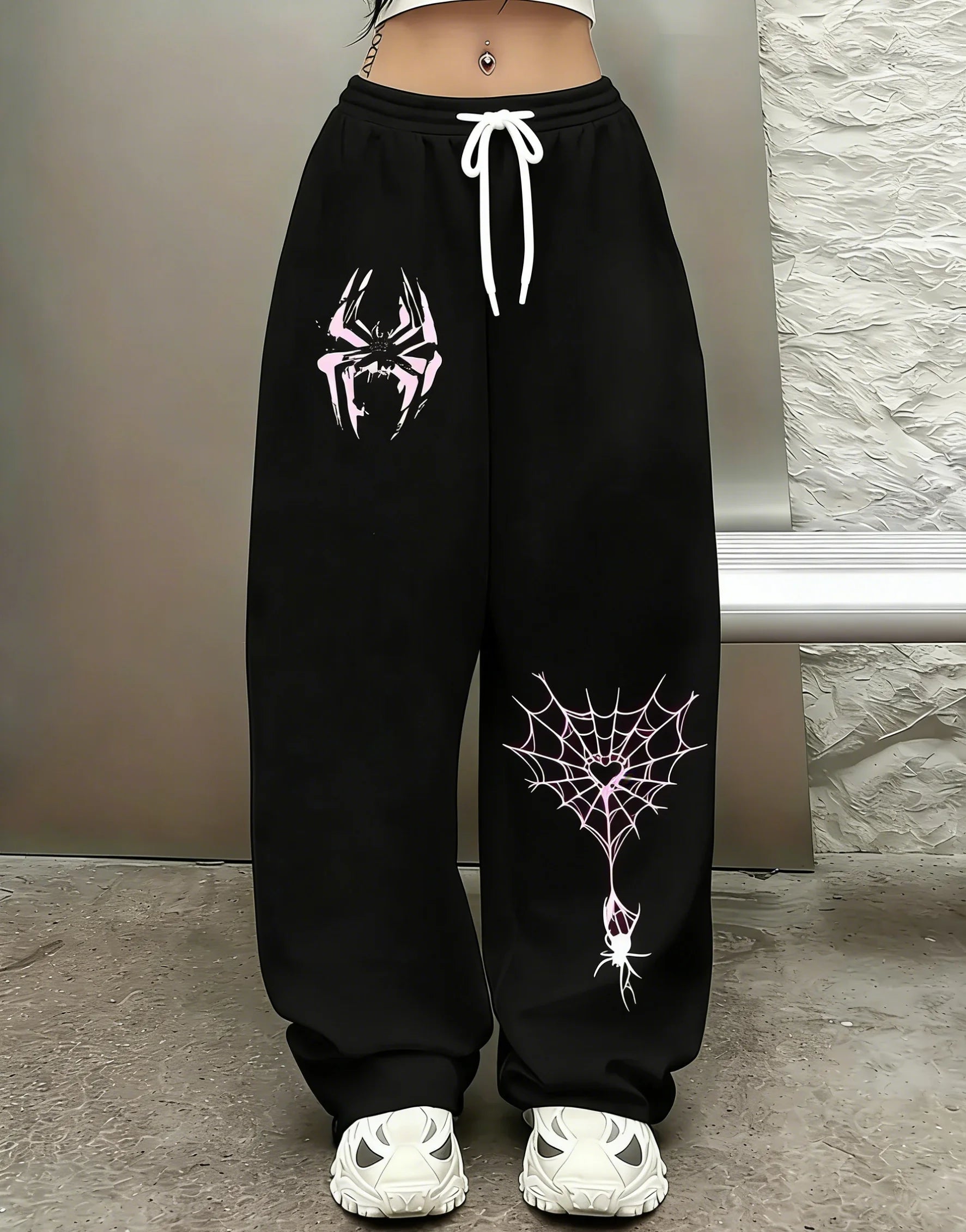 Vagabane Black Widow women's spider web gym pants — quick-dry breathable fabric
